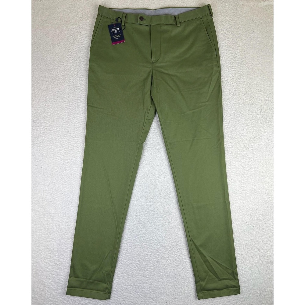 Charles Tyrwhitt Pants Mens 34x34 Green Extra Slim Fit Ultimate Chino NEW